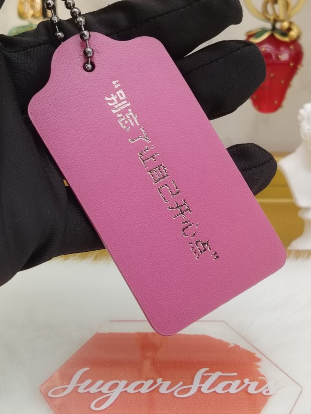 Coach tag bag charm